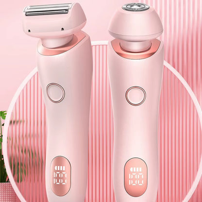 2 in 1 Bikini Trimmer Face Shavers Hair Removal for Underarms Legs Ladies Body Trimmer Electric Razors for Women IPX7 Waterproof