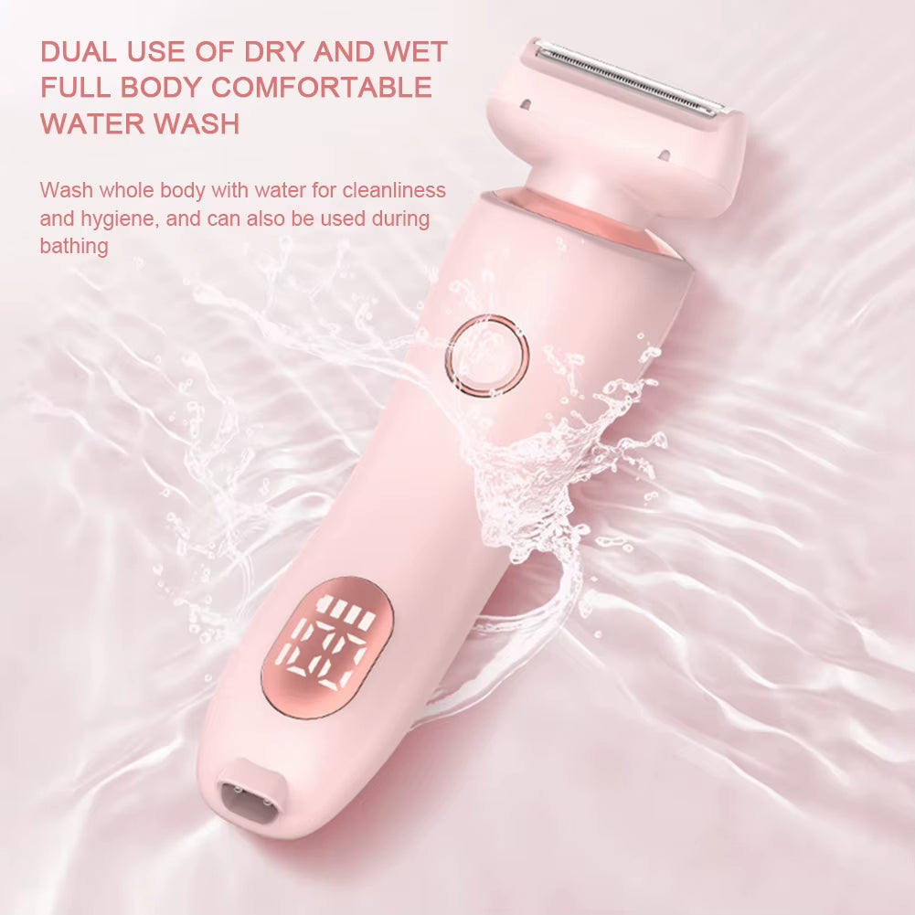 2 in 1 Bikini Trimmer Face Shavers Hair Removal for Underarms Legs Ladies Body Trimmer Electric Razors for Women IPX7 Waterproof